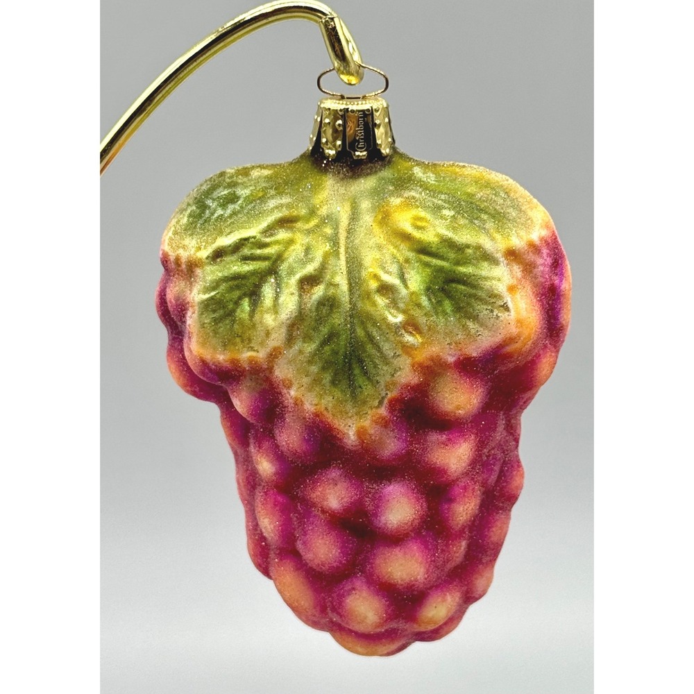 Christborn Ornament Grapes Glass Fruit Made‎ In Germany 4 inch Christmas